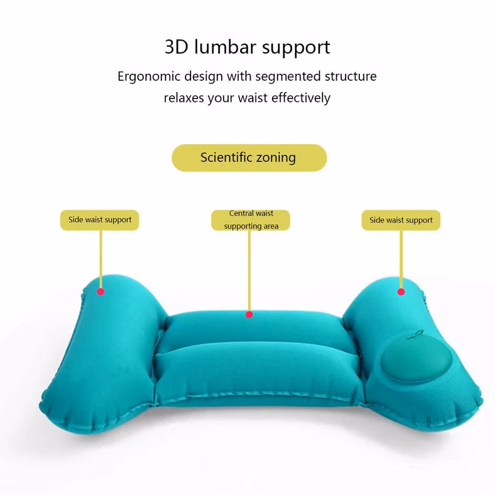 Quipulse H-Shaped Manual Press Inflatable Contoured Lumbar Cushion in Green – 3