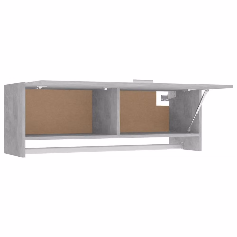 Berkfield Home Modern Wall Mounted Wardrobe in Concrete Grey, W/D/H: 100 x 32.5 x 35 cm – 2