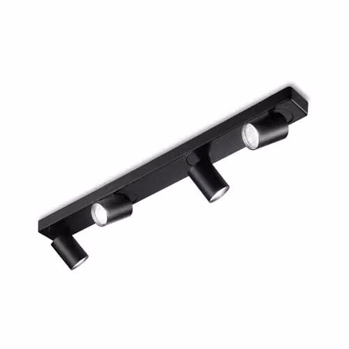 Netlighting Rudy 4-Light Adjustable Ceiling Spotlight Lamp in Black with GU10 LED Compatibility