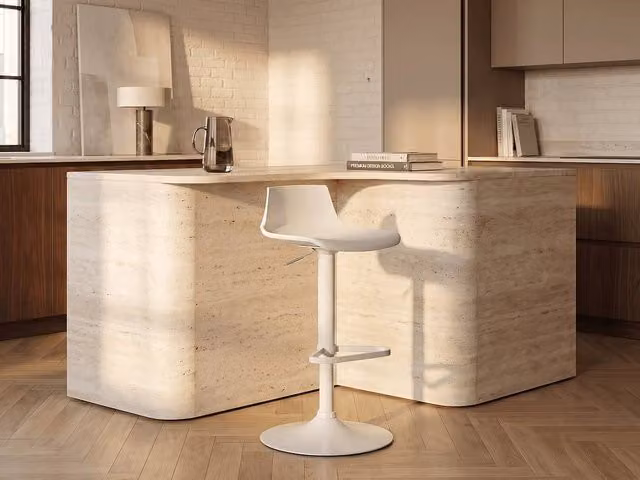 Vente-unique CALAS Polypropylene Bar Stool in White