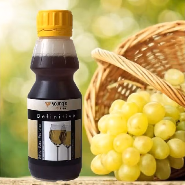 Youngs White Wine Concentrated Grape Juice Wine Enricher Additive, 250ml, Brown