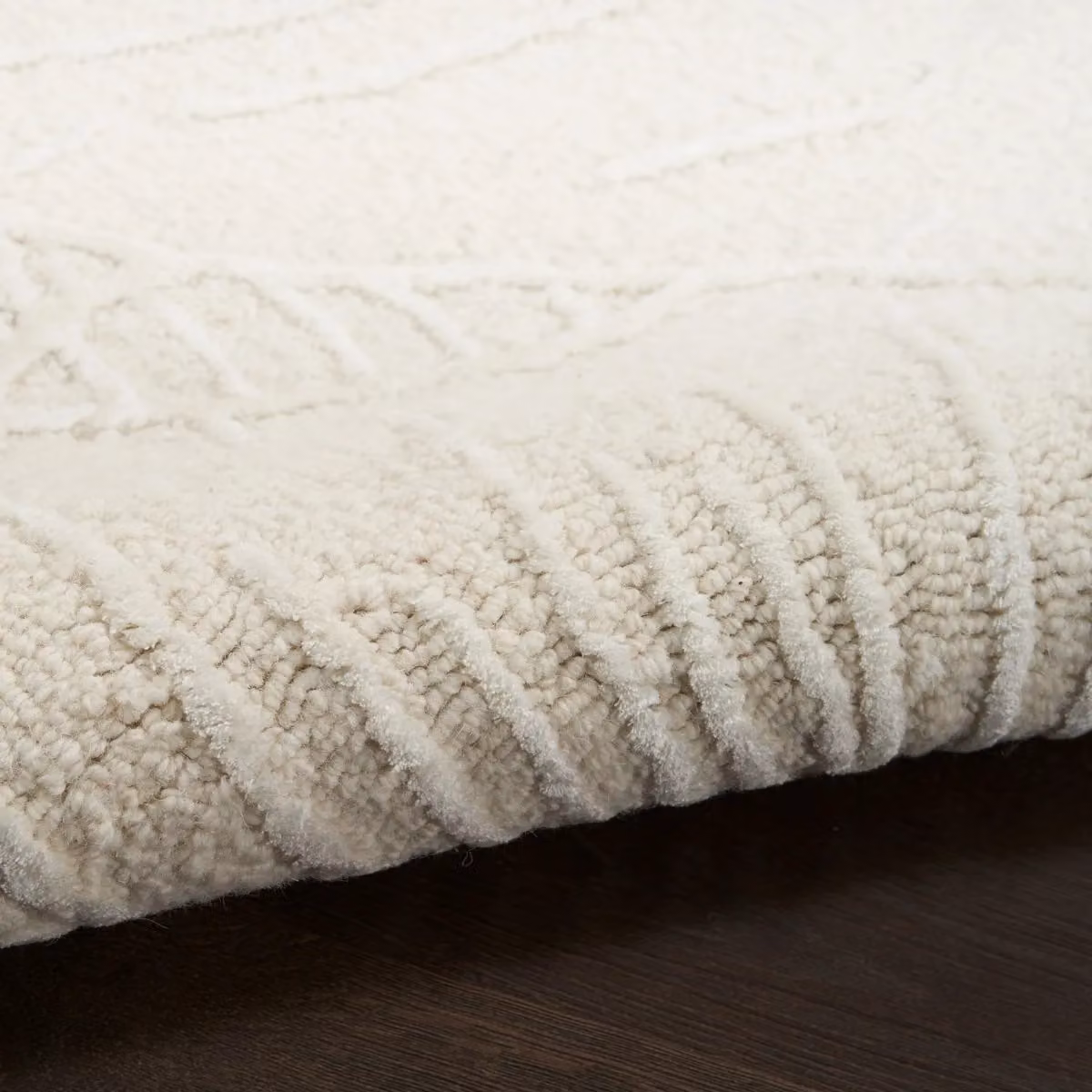 The Rug Shop UK Cream Modern Abstract Hand Tufted Rayon Rug, W: 160 cm, L: 220 cm – 5