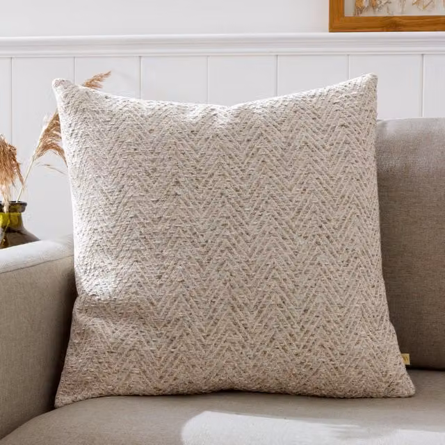 Wylder Croft Beige Velvet Square Cushion W/D/H: 50 x 50 x 50 cm – 2