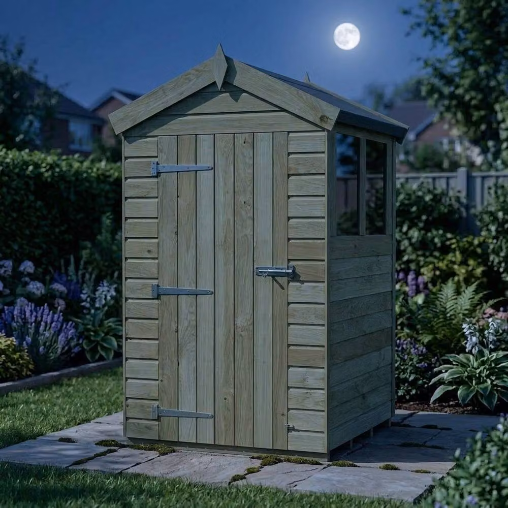 Total Sheds Modern Pine Apex Gable Shed in Green and Black – 3