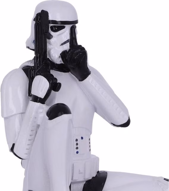Nemesis Now Speak No Evil Stormtrooper Tabletop Figurine, White, Height: 10 cm