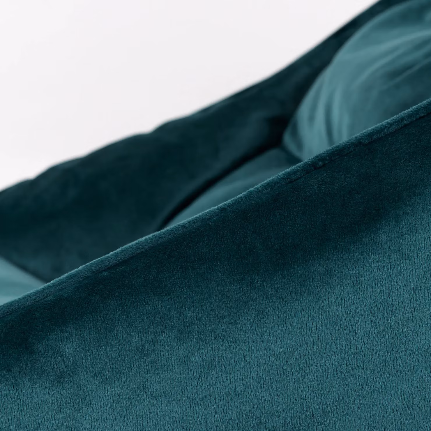 ICON Natalia Velvet Adult Bean Bag Armchair and Footstool in Petrol Blue – 5
