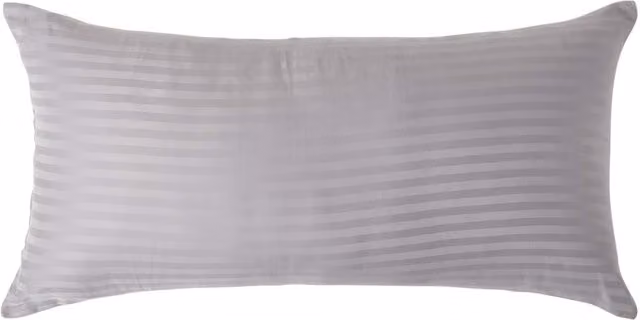 Homescapes Grey Combed Cotton Percale Pillowcase W/D/H: 80 x 40 cm