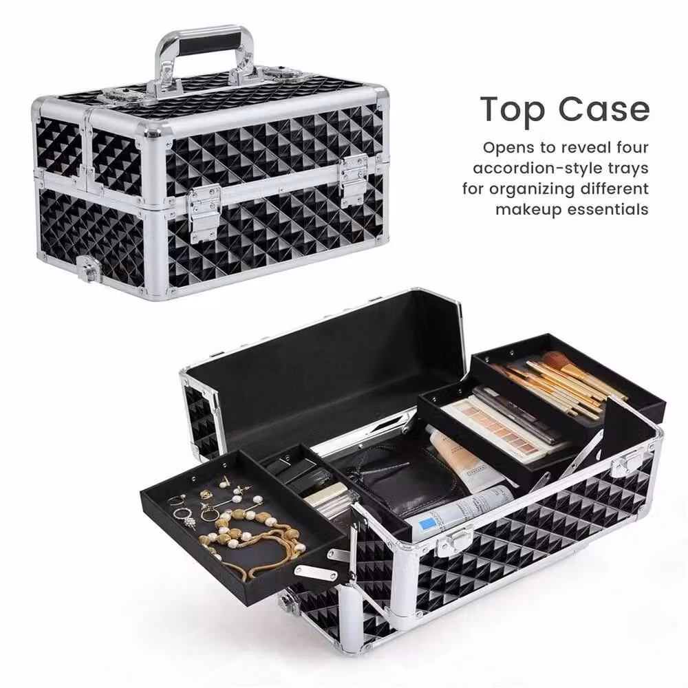 Kelvenix 3 in 1 Rolling Makeup Case in Black – 3