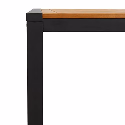 vidaXL Brown Acacia Wood Garden Table with U-shaped Legs, W: 180 cm, D: 90 cm, H: 75 cm – 3