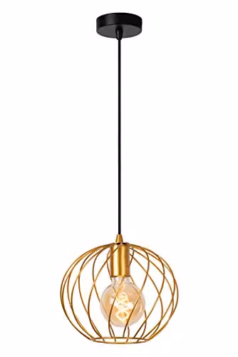 Lucide Danza Pendant Light in Matt Gold/Brass, Diameter: 25 cm