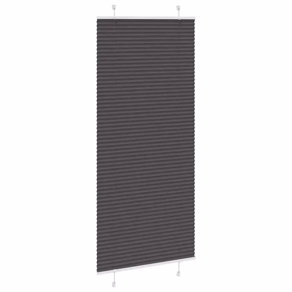 Berkfield Home Single Pleat Black Polyester Semi-Transparent Corded Blind W: 89.4 cm, H: 200 cm – 3
