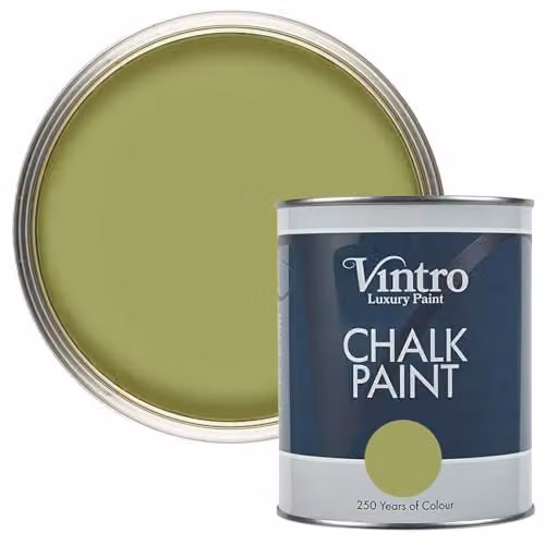 Vintro Sage Green Chalk Paint with Ultra Matt Finish, 1 Litre