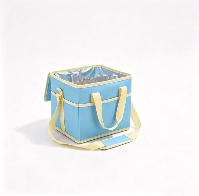 Quipulse Insulated Fabric Tote Bag in Blue