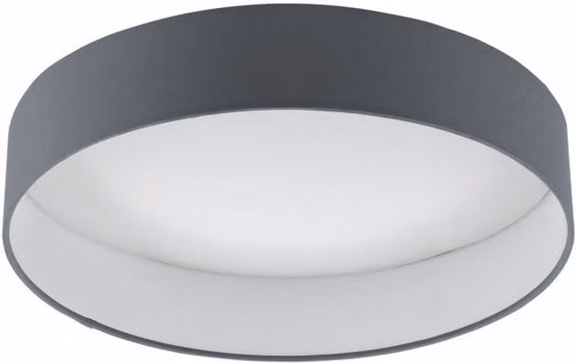 Eglo Palomaro 1 LED Ceiling Light in Grey Fabric