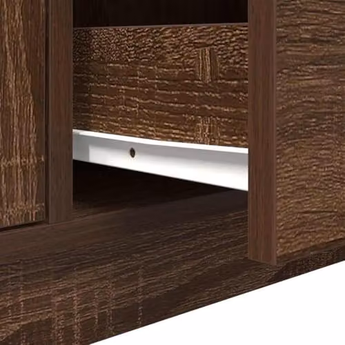 vidaXL Modern TV Cabinet with Integrated LED Lights in Brown, W/D/H: 100 x 41 x 50 cm – 3