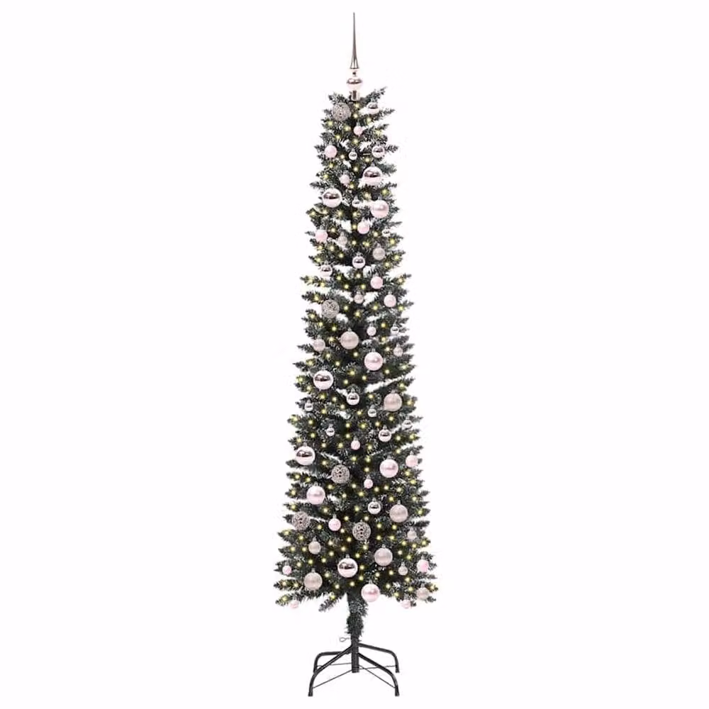Berkfield Home Artificial Christmas Tree with 300 LEDs, Green, W/D/H: 58 x 58 x 210 cm – 2