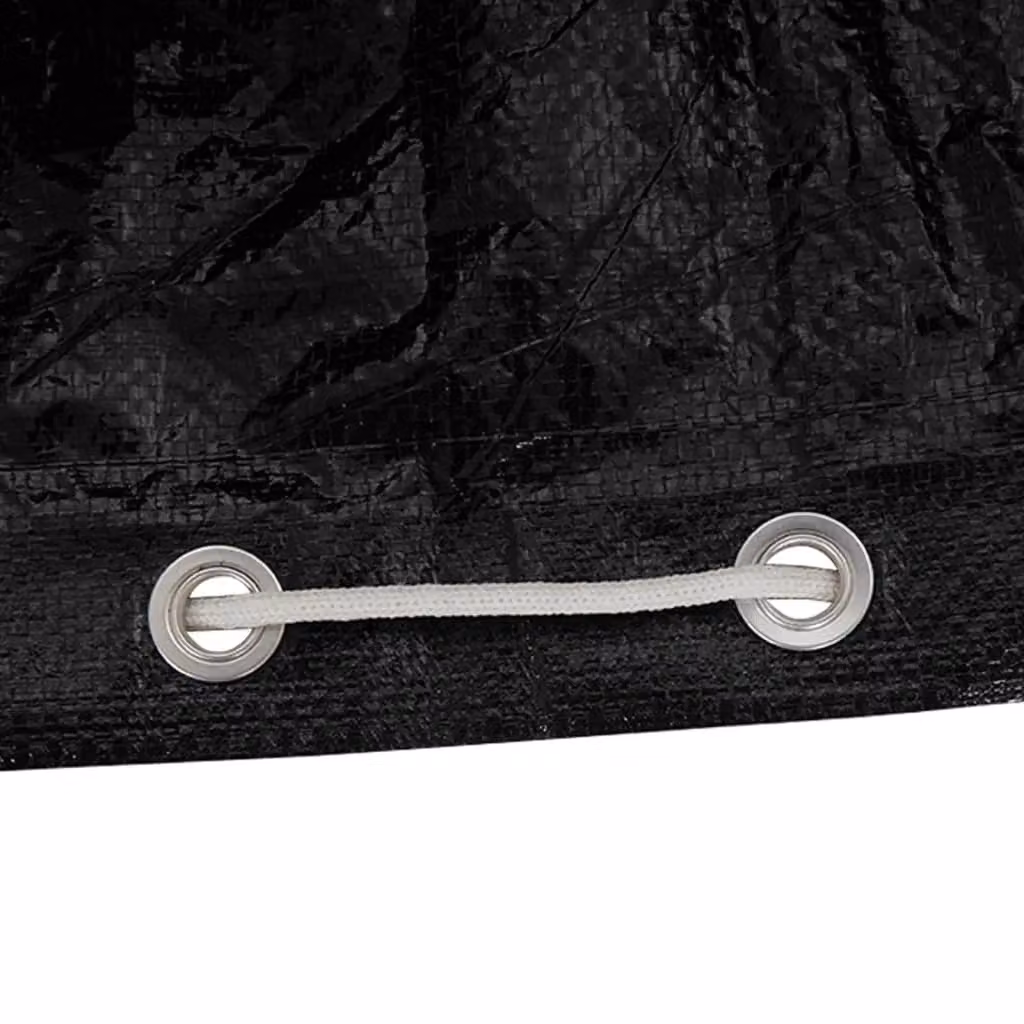 Berkfield Home Set of 2 Round Garden Furniture Covers with 6 Eyelets, Black, Diameter: 125 cm, Height: 75 cm – 4