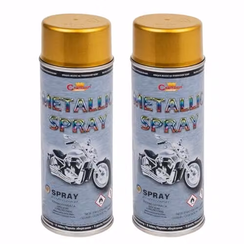 Sola Gold Metallic Acrylic Spray Paint, 2 x 400 ml, Gloss Finish for Metal and Wood – 1