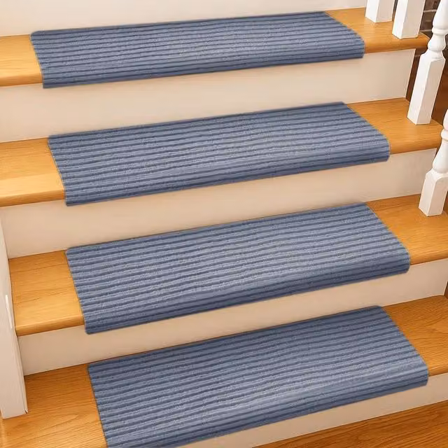 Pawnora Anti-Slip Rectangular Stair Tread Pads, Light Grey, 15 Pack