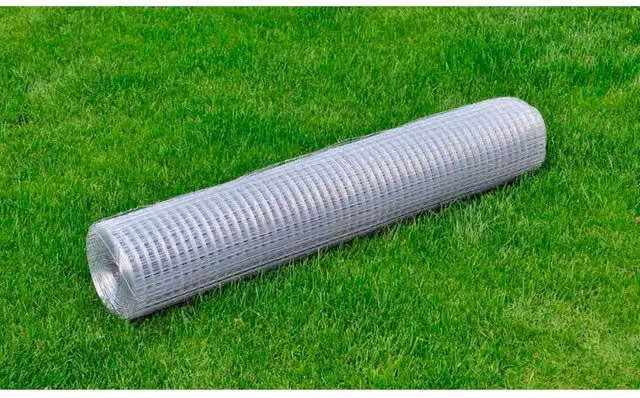 Berkfield Home Galvanised Steel Chicken Wire Fence, Silver, 10 x 1 m