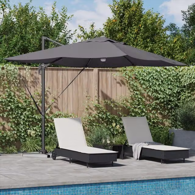 Berkfield Home Cantilever Umbrella in Anthracite Polyester