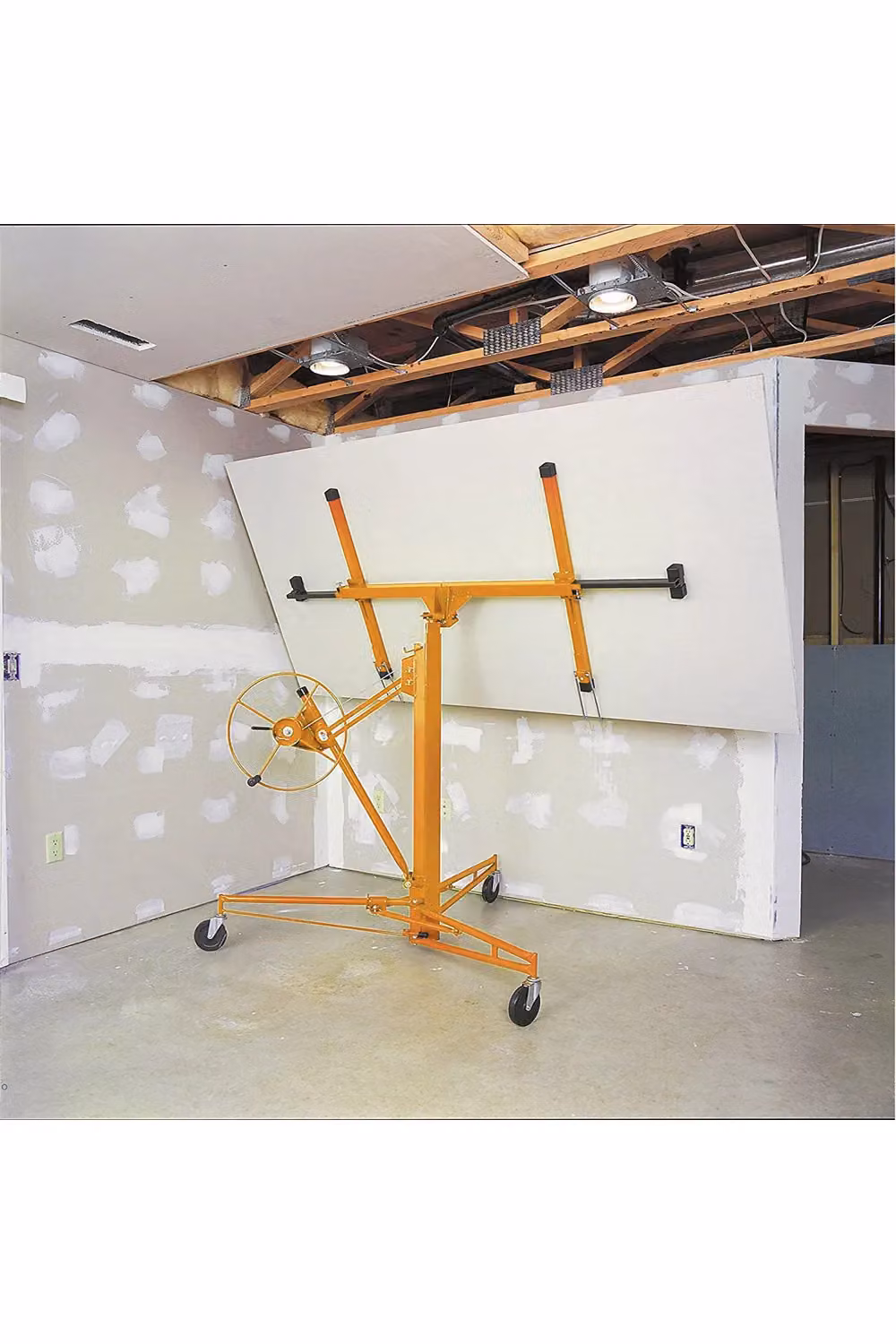 Living and Home 16ft Yellow Rolling Drywall Lifter Panel Hoist Jack Tool made of Steel – 2