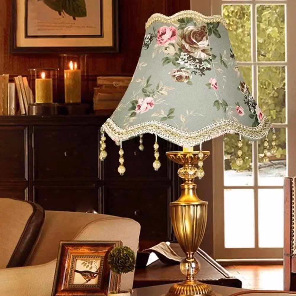 SPETLEK Green Fabric and Metal Cone Table Lamp Shade for E27 – 3