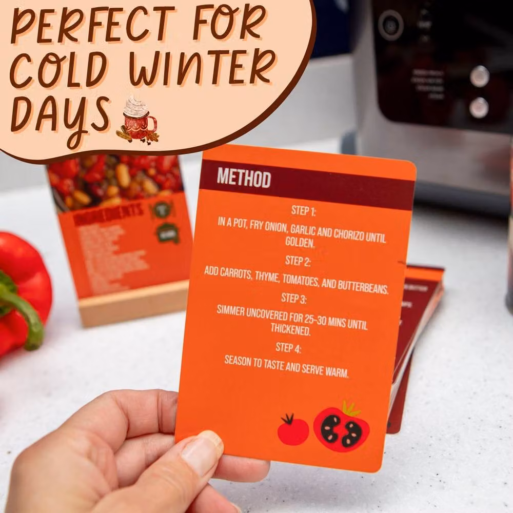 Boxer Gifts Winter Warmer Multicolour Recipe Cards with 10 Minute Prep Quick and Easy Recipes for Beginners – 5