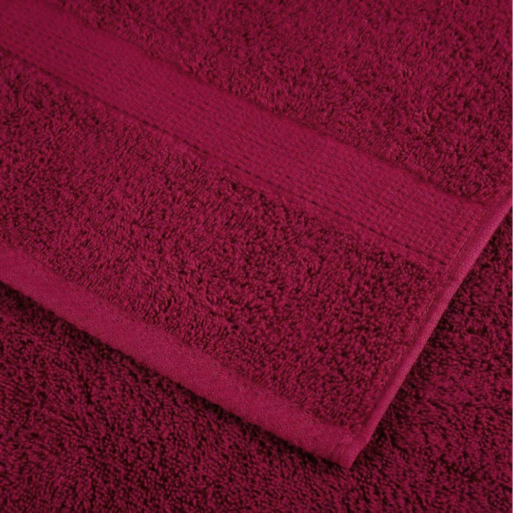 Berkfield Home SOLUND 6 Piece Premium Cotton Terry Towel Set in Burgundy, 600 gsm – 5