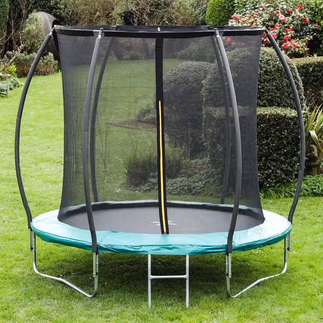 Leapfrog Green Lantern Shaped Trampoline with Safety Net