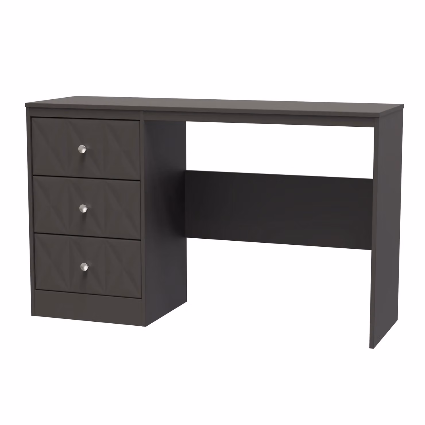 Ready Assembled 2 U Memphis 3 Drawer Desk in Dark Grey – 2