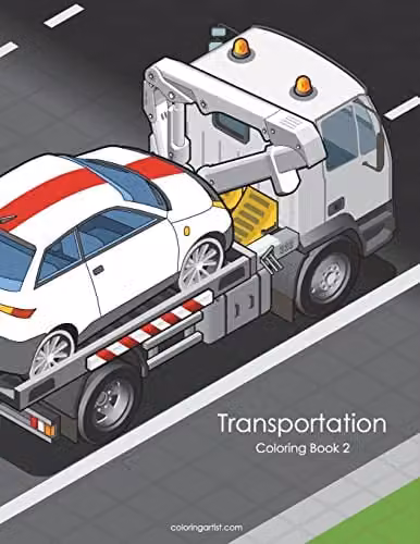 Transportation Coloring Book 2: Volume 2 by Createspace, Multicolour, H 27.94 cm x W 21.59 cm