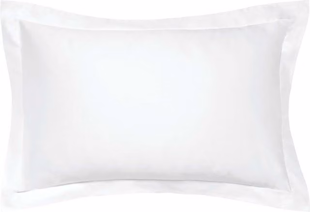 Bedeck of Belfast Fine Linens 600 Thread Count Egyptian Cotton Oxford Pillowcase, White – 1