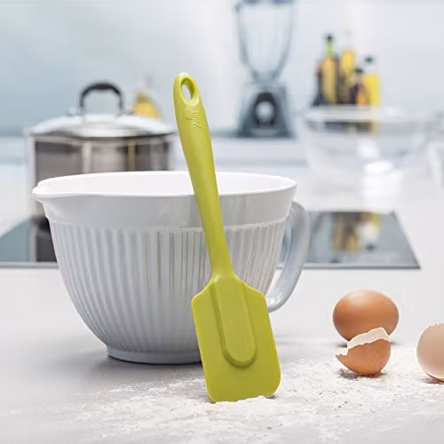 Zeal Non-Stick Silicone Spatula with Hanging Loop, Green, 26 cm – 3