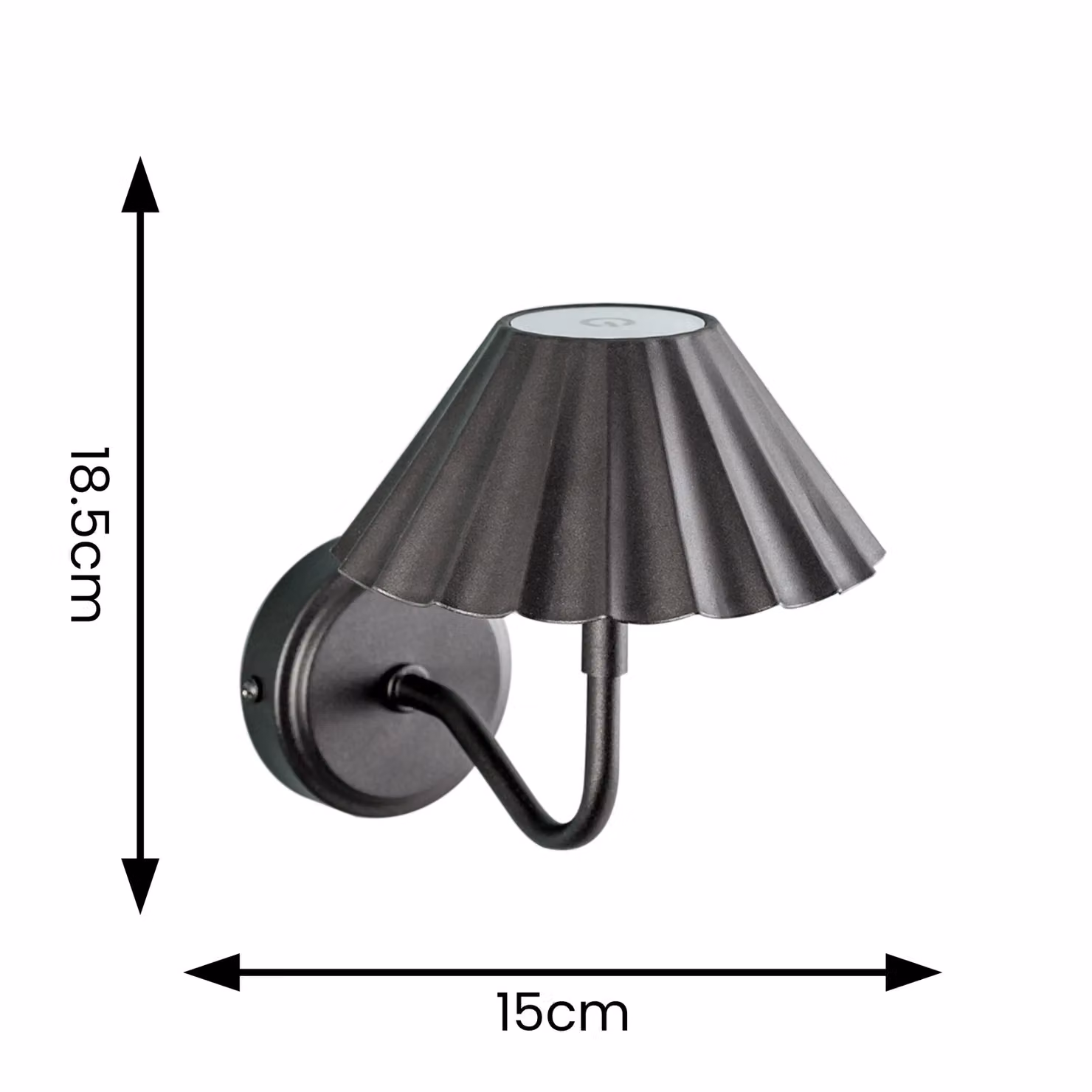 ValueLights Set of 2 Rechargeable Dimmable Touch Wall Lights in Black and Gold/Brass – 7