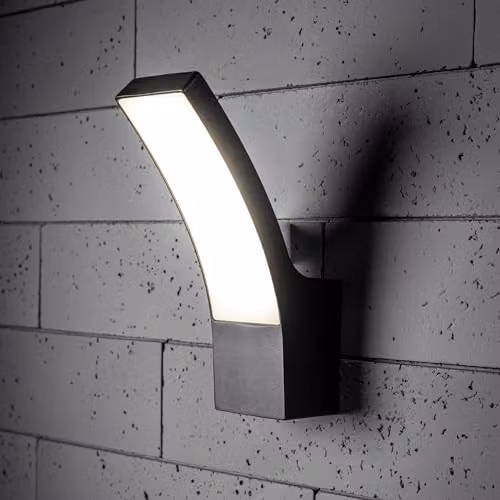 CGC Lighting Modern Black Aluminium LED Outdoor Wall Light with IP54 Rating – 1