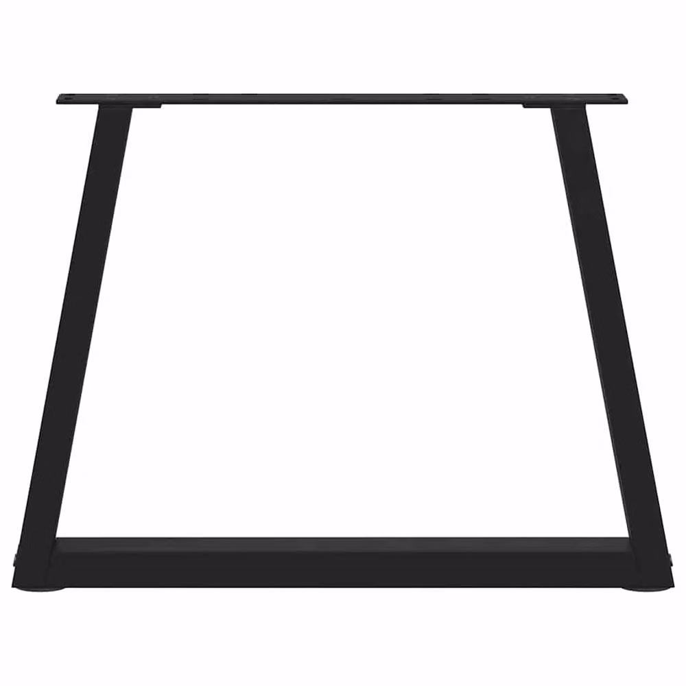 Berkfield Home Modern V-Shape Dining Table Legs, 2 Pieces, Black Steel, W: 50 cm, H: 42-43.3 cm – 3