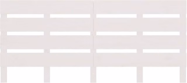 Berkfield Home White Solid Pine Wood Headboard W/D/H: 200 x 3 x 80 cm