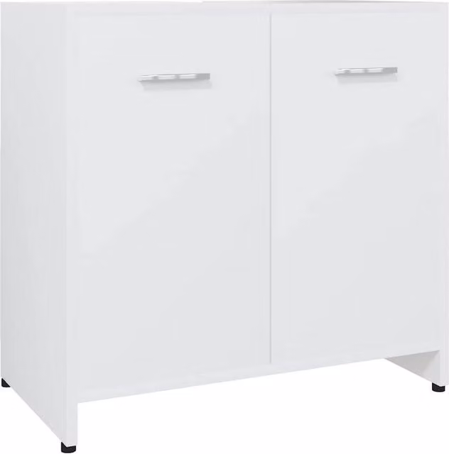 Berkfield Home White Modern Freestanding Bathroom Cabinet W/D/H: 60 x 33 x 61 cm