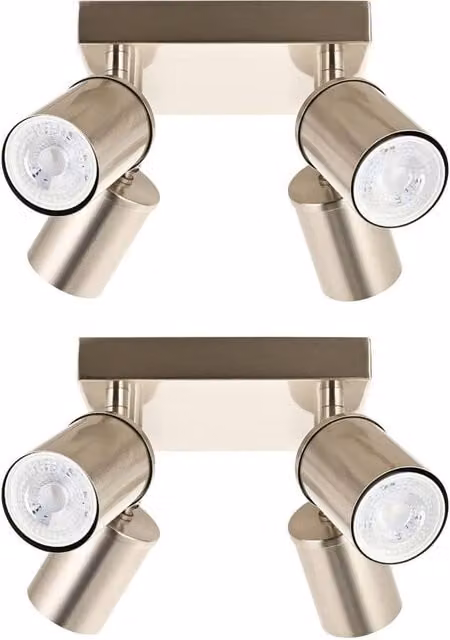 First Choice Lighting Larbert Silver Adjustable LED Ceiling Spotlight Fittings