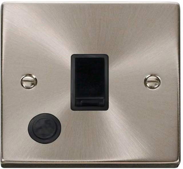SE Home 1 Gang 20A DP Surface Switch with Flex in Brushed Chrome and Metallic Silver