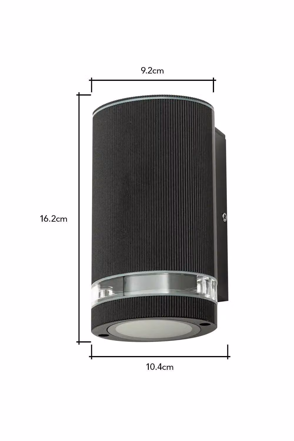 BHS Lighting Murray Modern Cylinder Outdoor Wall Light in Black – 4