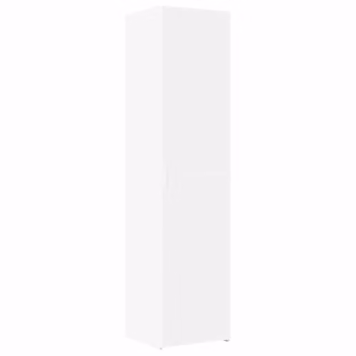 vidaXL White Highboard in MDF with Hinged Doors and Internal Shelves, W/D/H: 45 x 42.5 x 185 cm