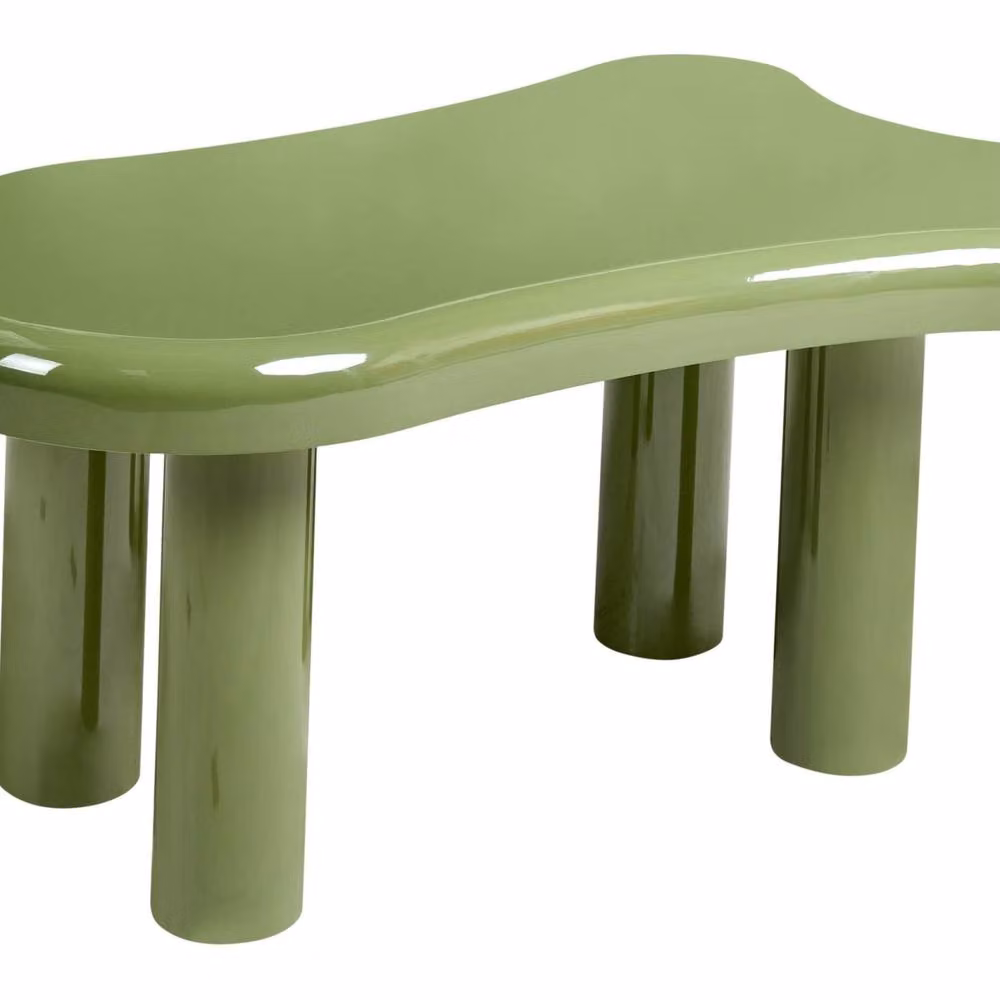 Wyld and Coco Ethos Green Oval MDF Coffee Table W/D/H: 93 x 60 x 44 cm – 2