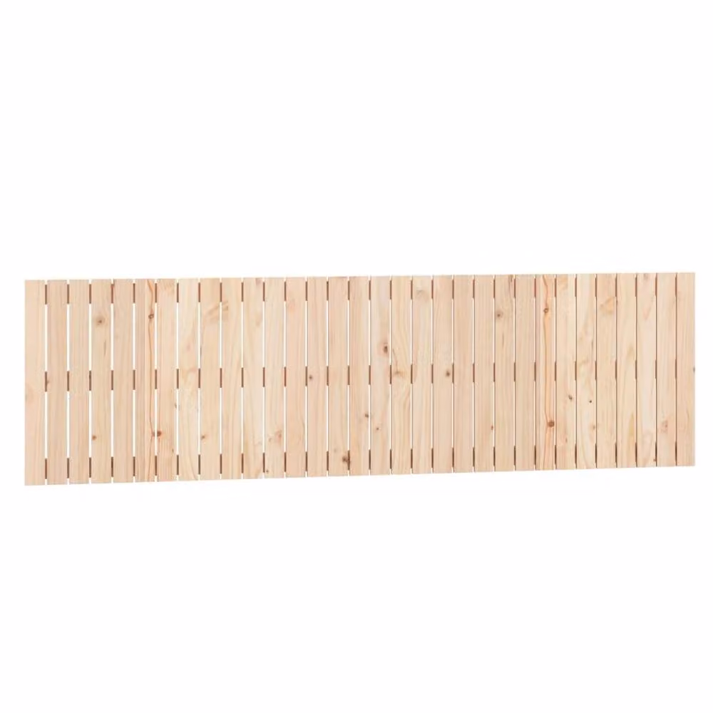 Berkfield Home Solid Wood Pine Wall Headboard in Beige, W/D/H: 204 x 3 x 60 cm – 2