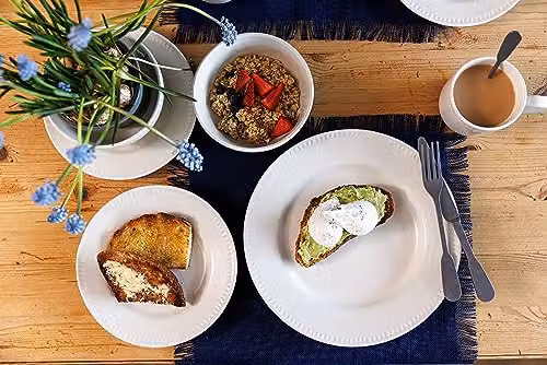 Mikasa Cranborne 12-Piece Cream Stoneware Dinner Service for 4 Adults – 2