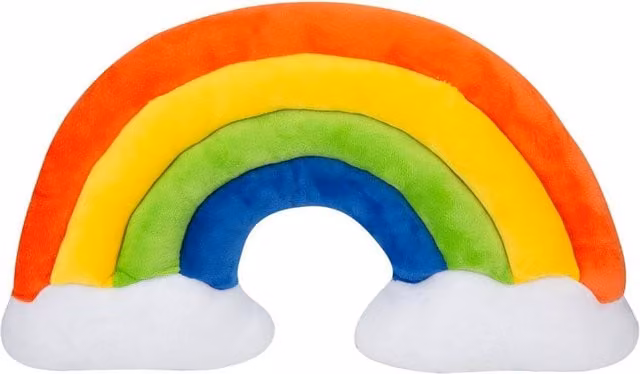 VFM e-Store Multicolour Rainbow and Clouds Plush Wall Decoration, W/H: 36 x 36 cm – 1