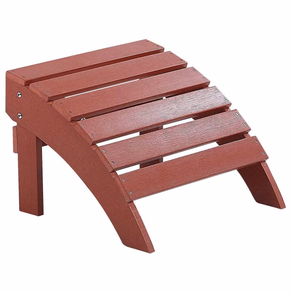 Wyld and Coco Red Weather-Resistant Slatted Outdoor Footstool – 2