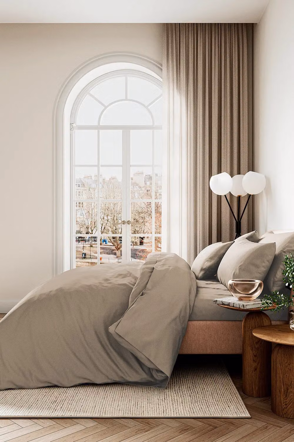 Bedeck of Belfast 1951 Luxury 400 Thread Count Cotton Sateen King Size Flat Sheet in Beige – 3