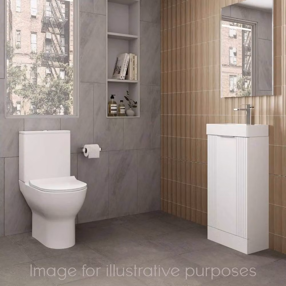 PAWNORA Freya Close Coupled Rimless Toilet in White with Soft Close Seat – 2